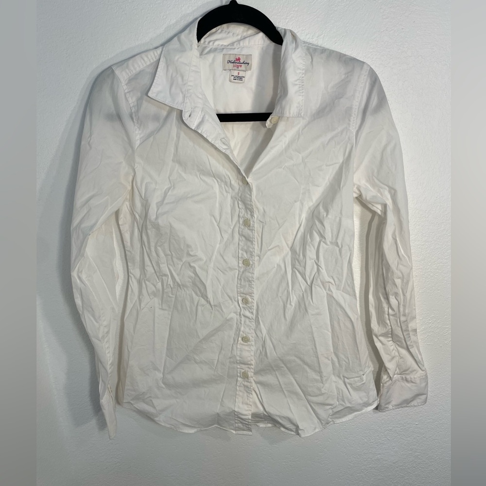 J. Crew White Button-Down Shirt, Size S
